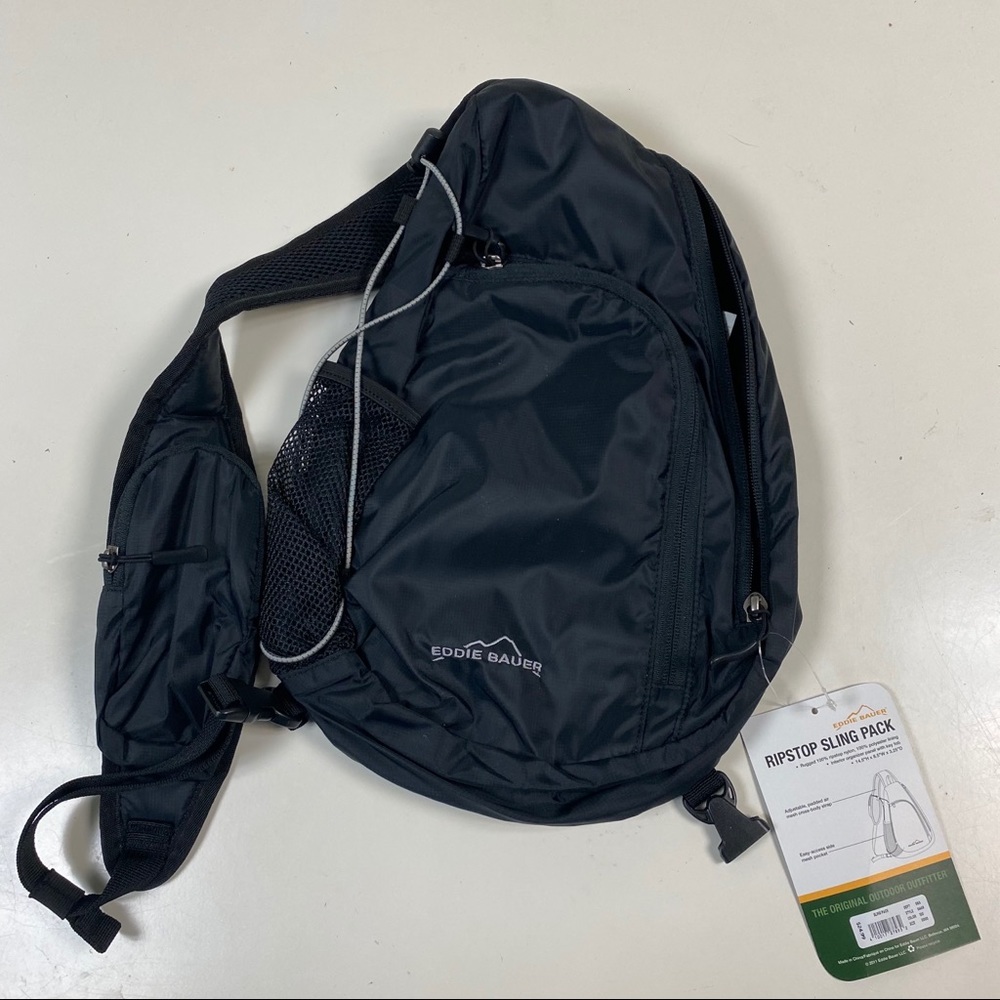 Eddie Bauer Ripstop Sling Bag Bookbag NEW